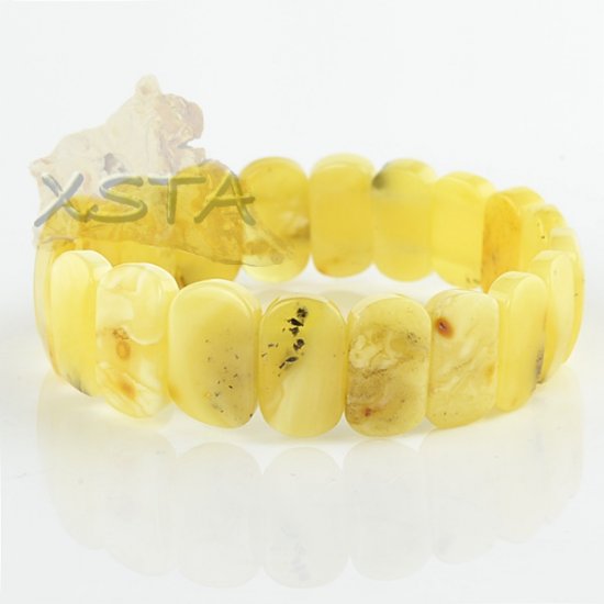 Opaque natural amber bracelet
